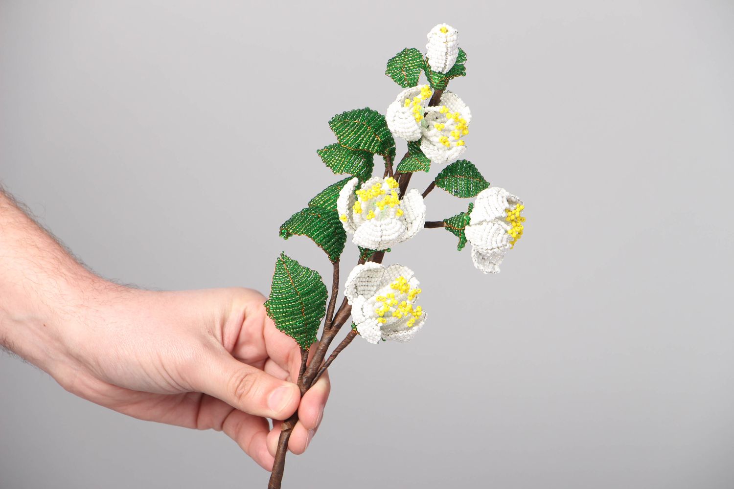 Handgemachte Dekor Blume aus Glasperlen dekorativ foto 3