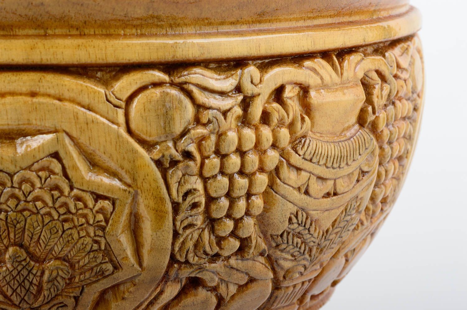 Copa de madera hecha a mano objeto de decoración original regalo original foto 3