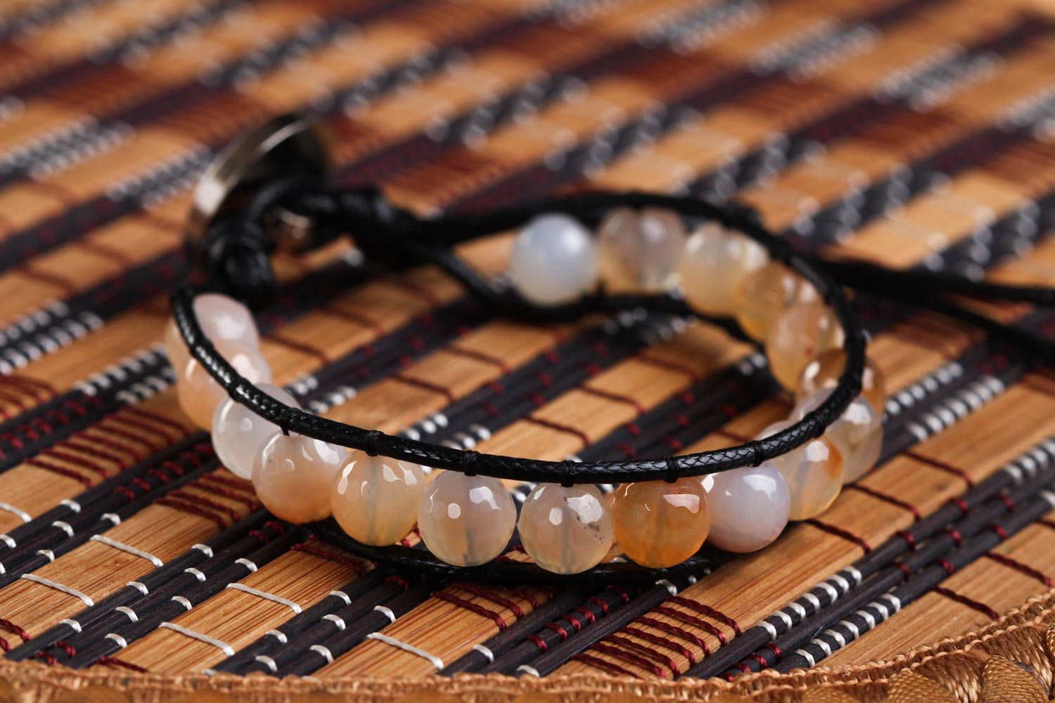 Delicate bracelet with natural stones agate bracelet fashion women bracelet photo 1