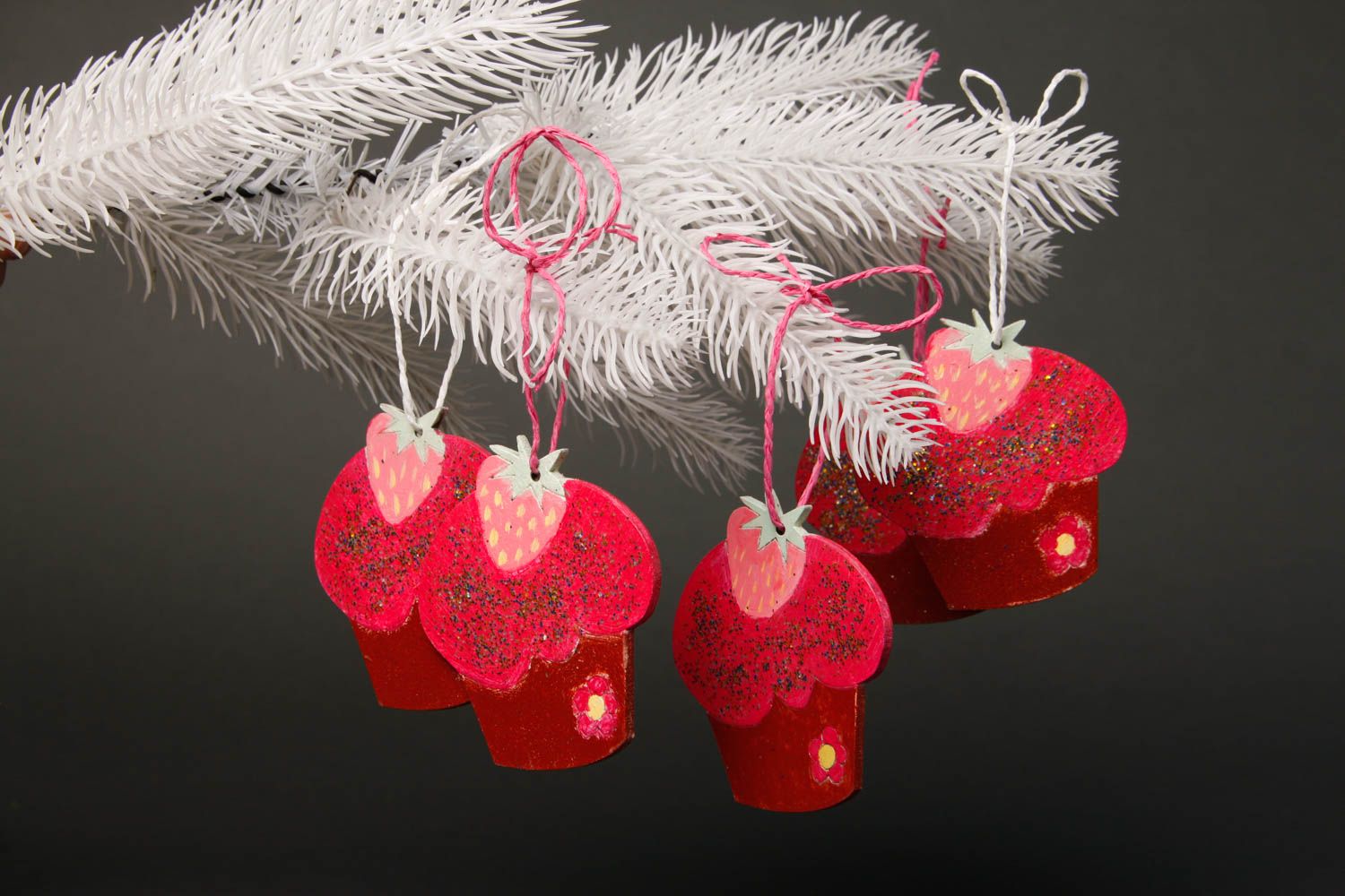 Handmade Christmas tree decor decoupage toys Christmas ideas decorative use only photo 1