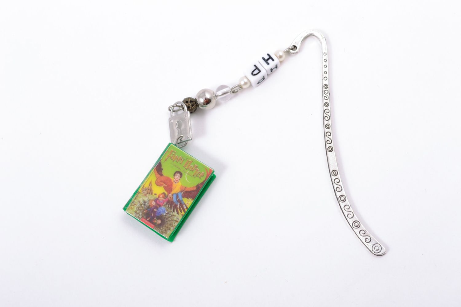 Decorative bookmark made of metal and polymer clay photo 4