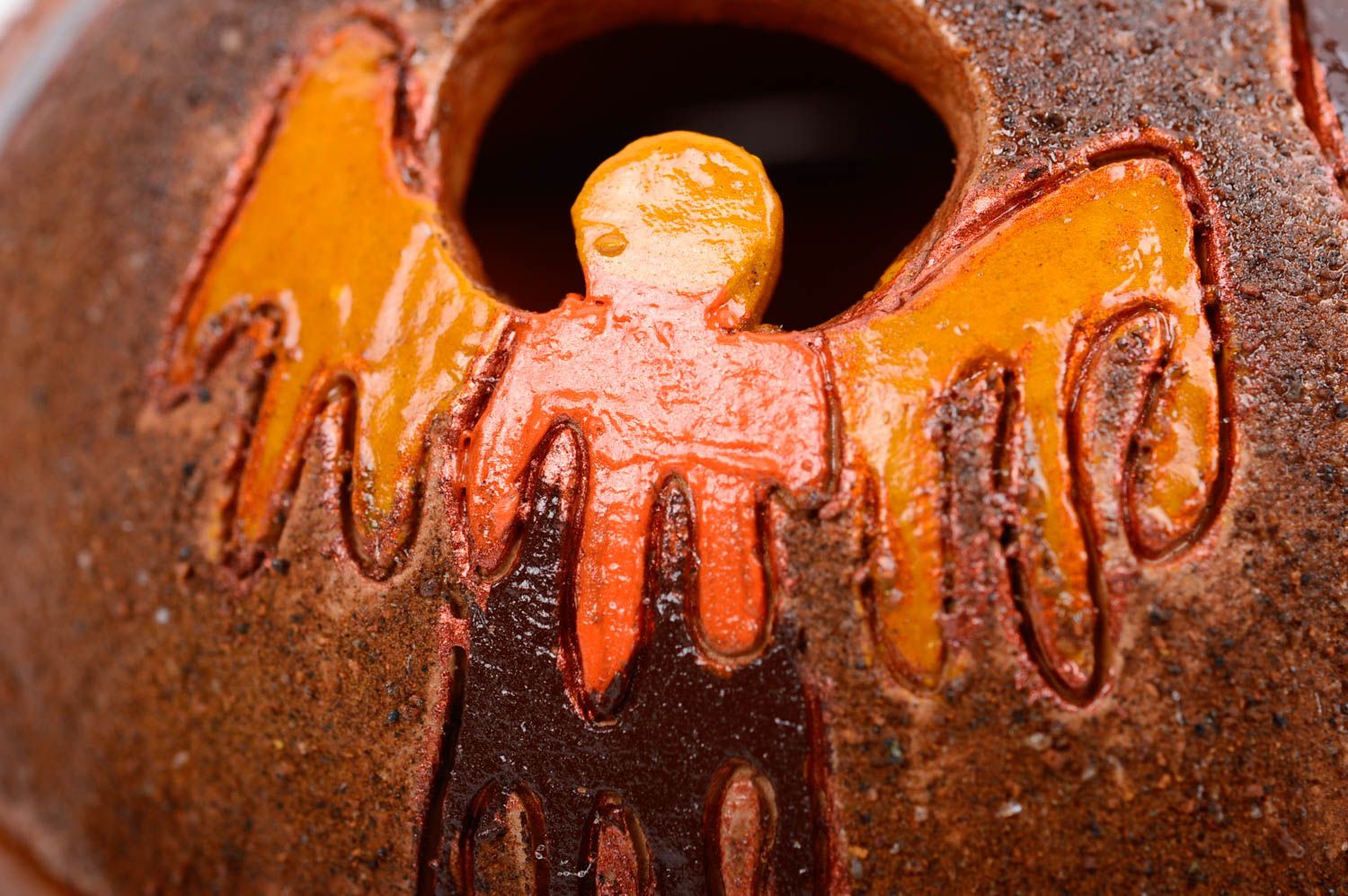 Bougeoir fait main Bougeoir céramique original peint à l'acrylique Déco maison photo 4