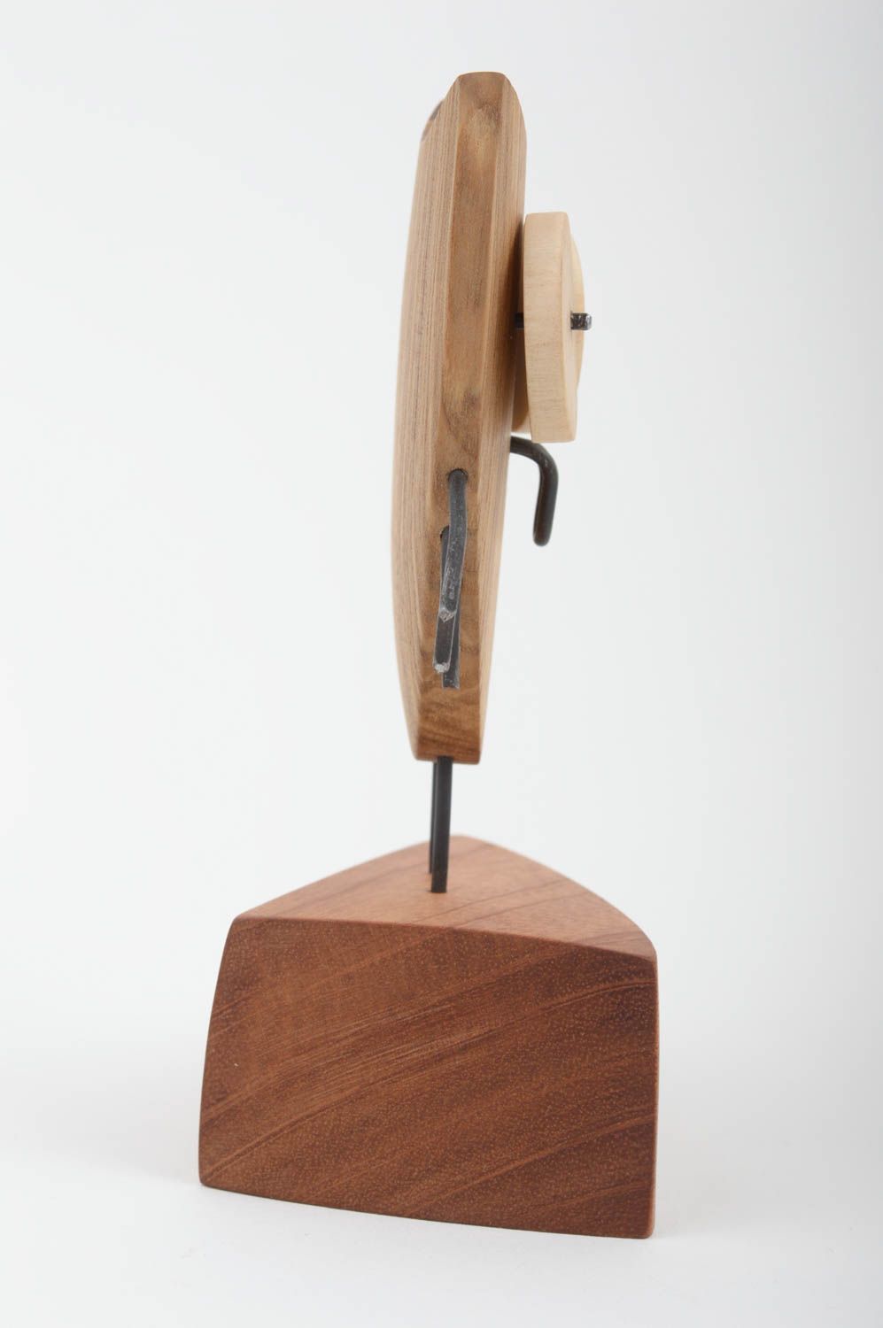 Figura de madera y metal hecha a mano decoración de hogar regalo para amigos foto 2