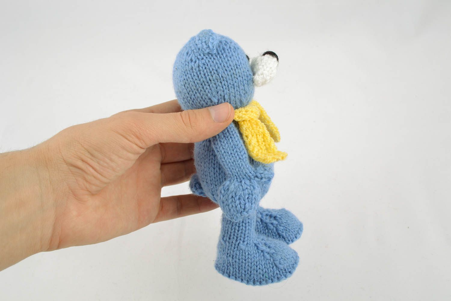 Giocattolo a maglia fatto a mano pupazzo morbido a forma di orsetto da bambini foto 4