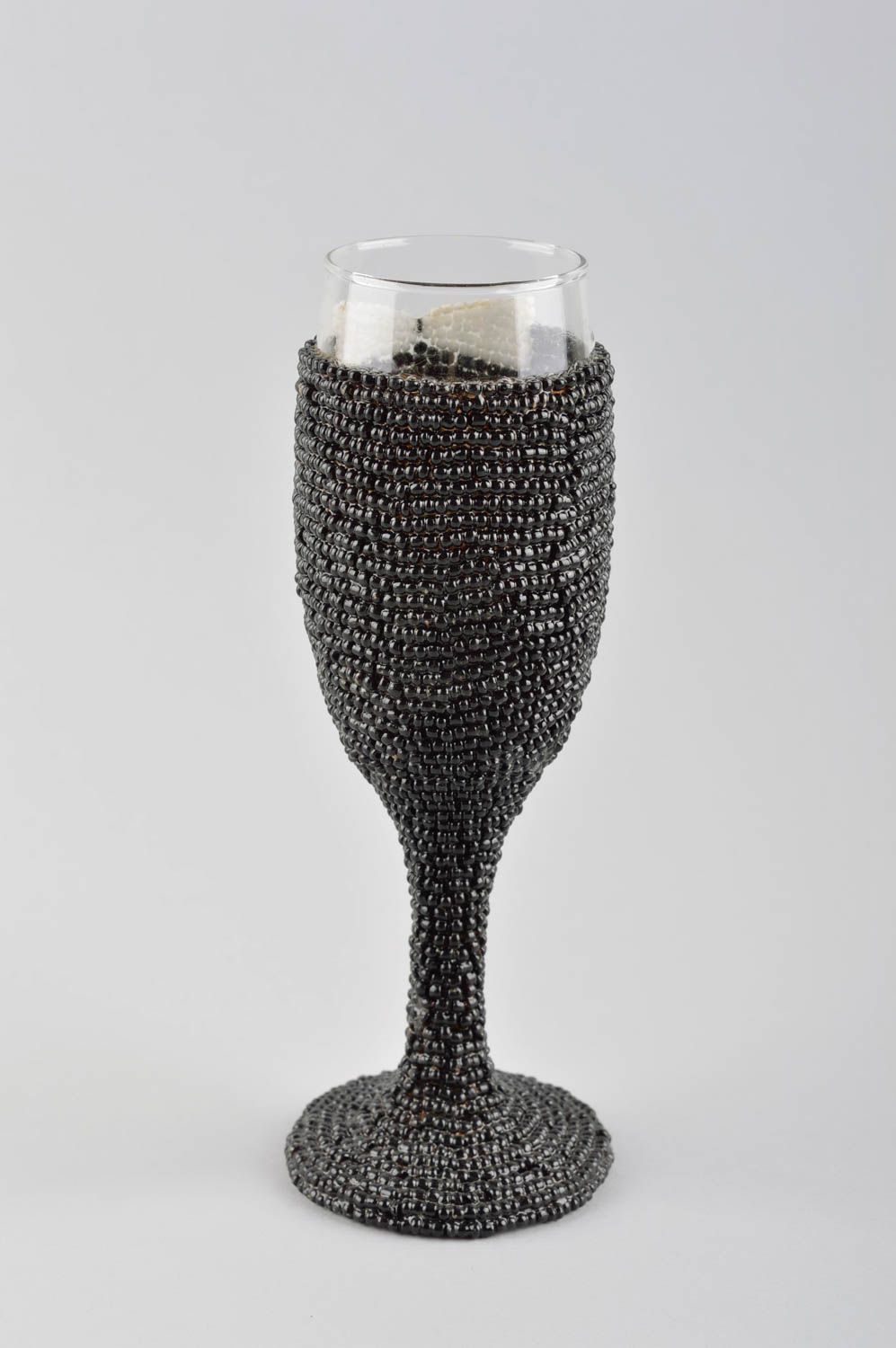 Copa de cristal para novio hecha a mano detalle de boda regalo original foto 3