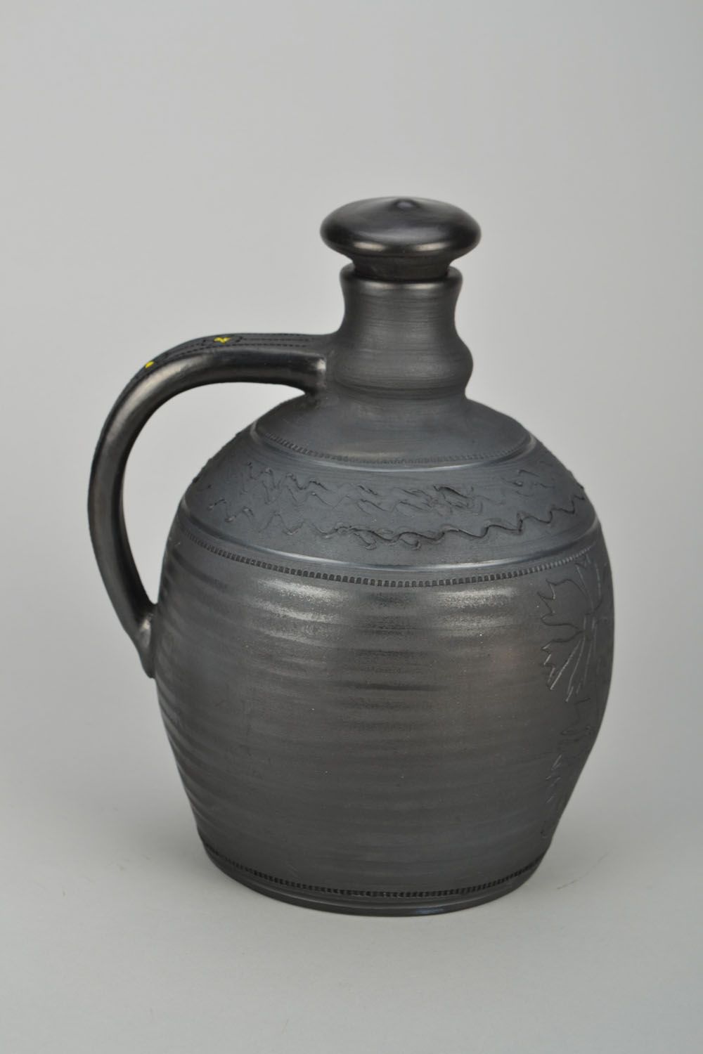 100 oz ceramic black wine pitcher carafe in classic Greek style 2,6 lb photo 3