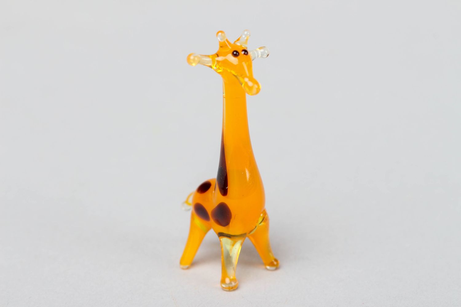 Handgemachte Schöne Lampwork Figurine Giraffe Handarbeit  foto 1