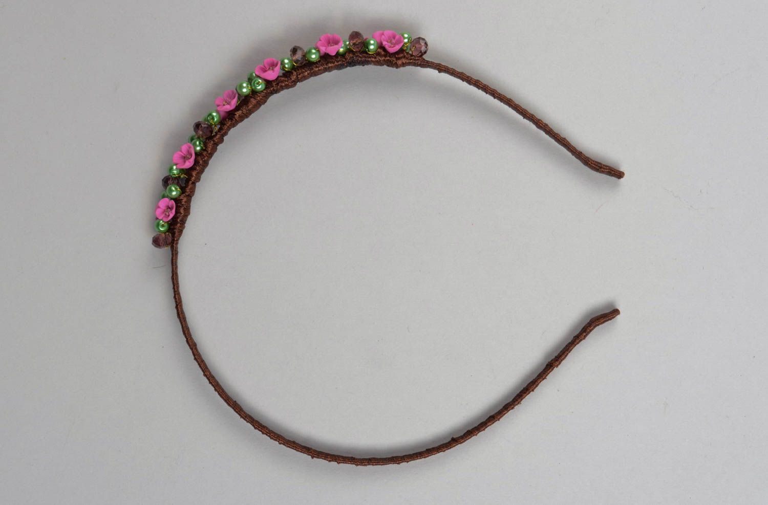 Handmade hair accessories hairband with flowers hair accessories women gifts photo 3
