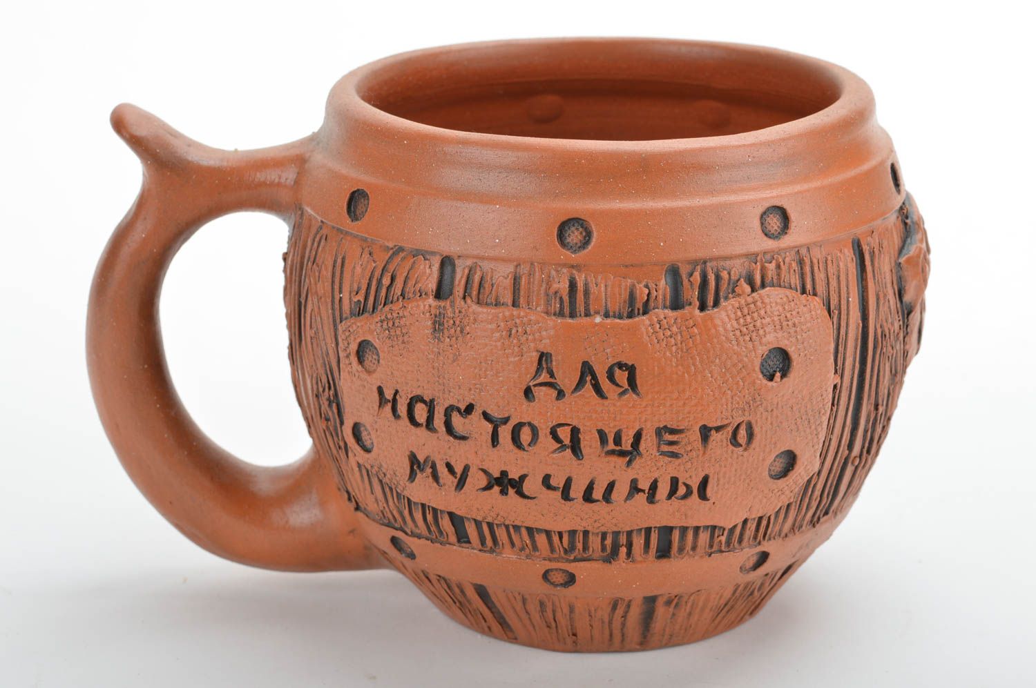 Becher aus Ton Keramik Trinkbecher Keramik Geschirr handgemacht beschriftet foto 5