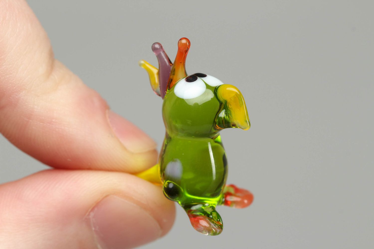 Figurine en verre faite main Perroquet photo 4
