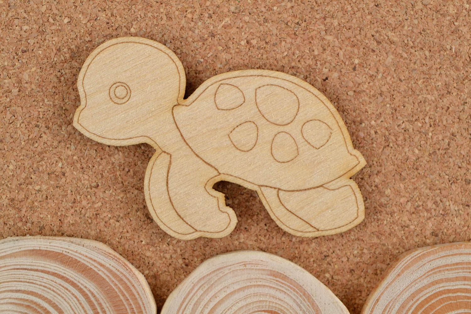Handmade Figur zum Bemalen Holzartikel zum Bemalen Figur aus Holz Schildkröte foto 1