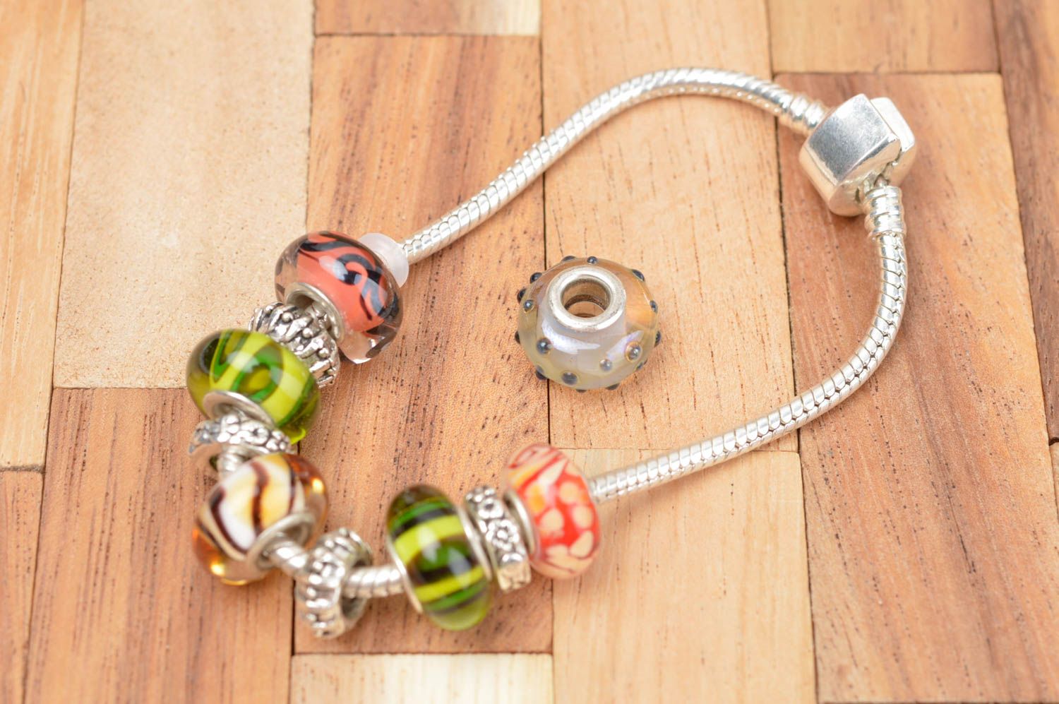 Unusual handmade glass bead craft supplies art materials DIY jewelry making photo 2