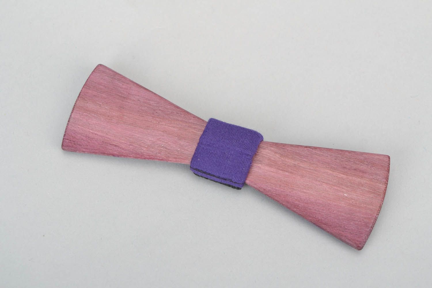 Wooden bow tie Violet Mist photo 2