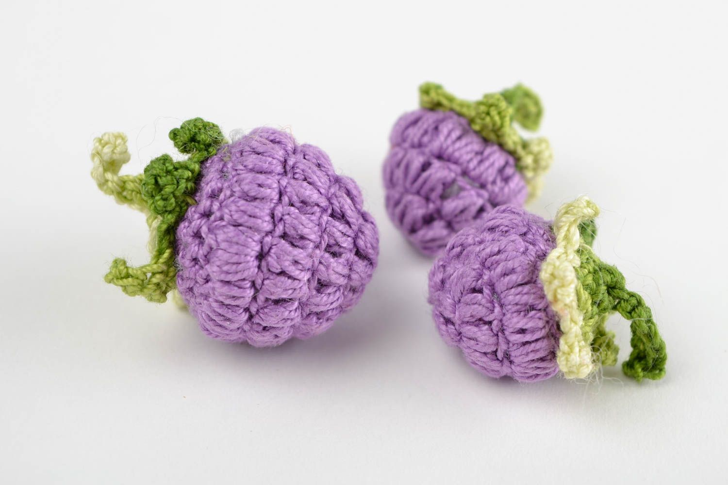 Frutas tejidas a crochet juguetes artesanales regalos originales moras foto 4