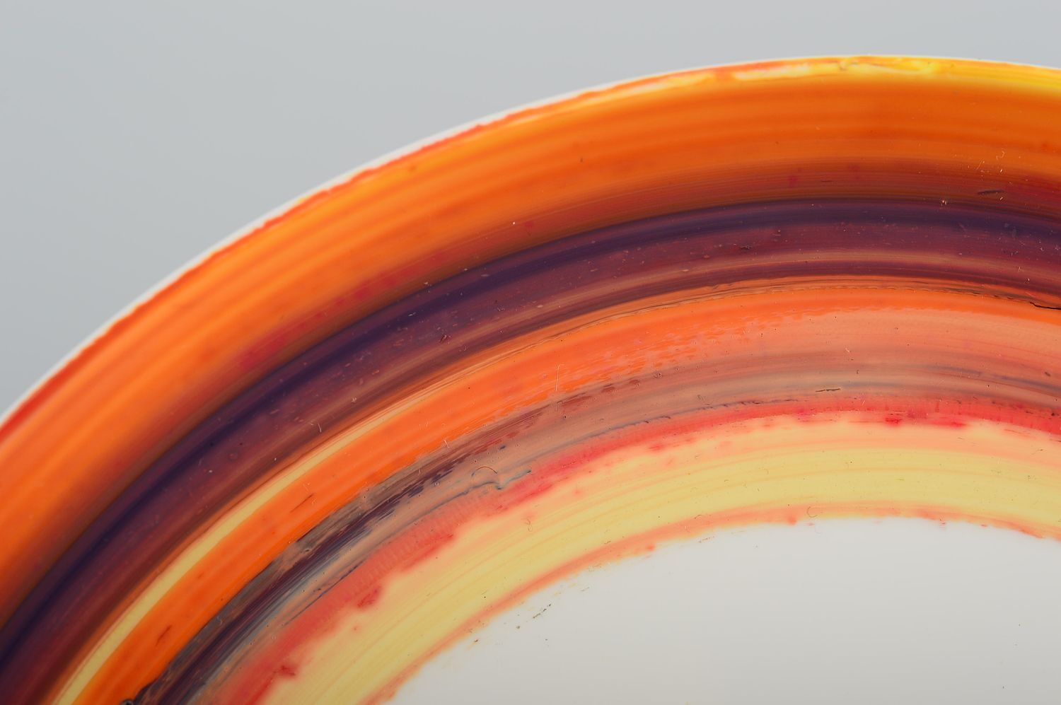 Керамическая тарелка ручной работы глиняная посуда расписная тарелка красивая фото 4