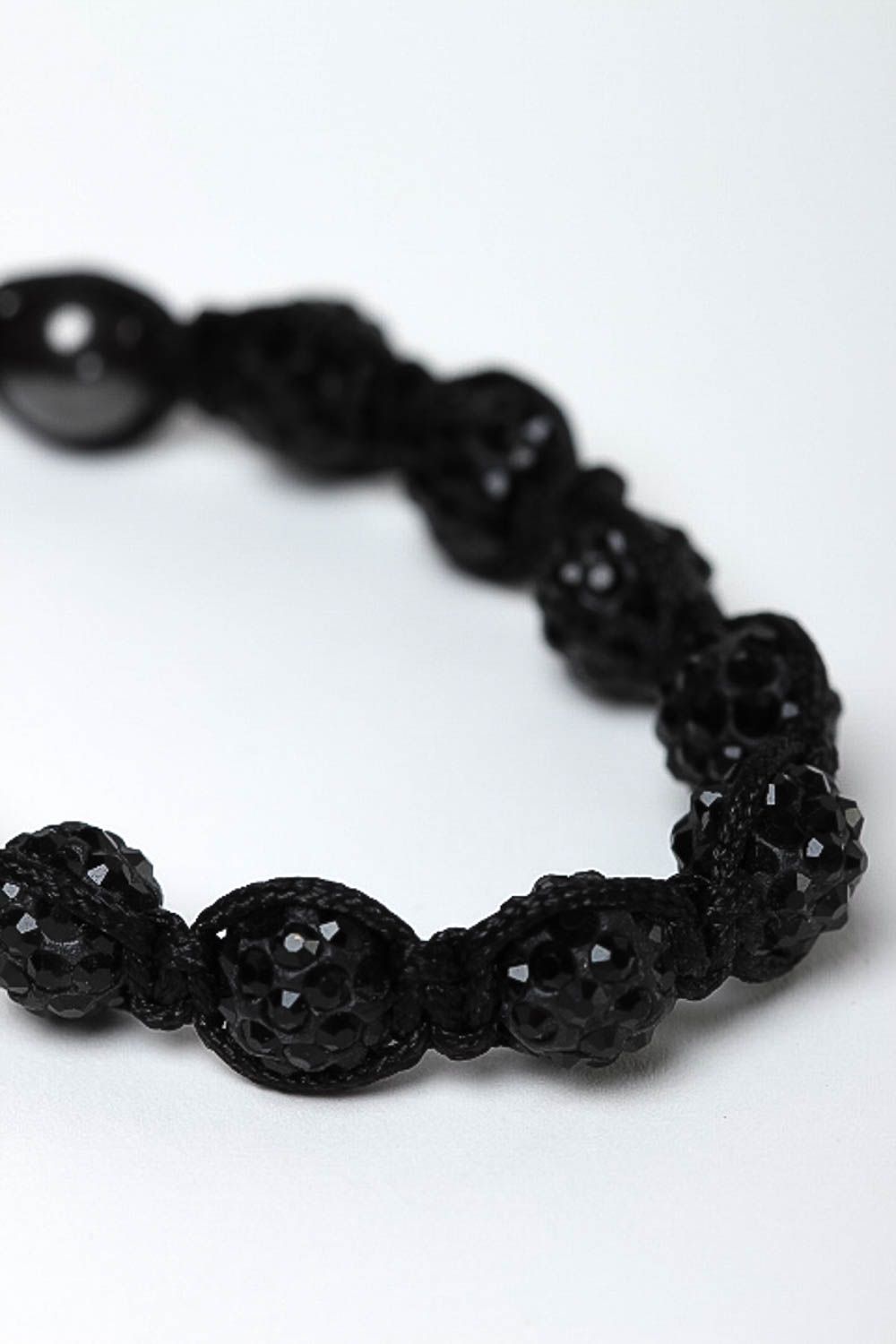 Bracelet mode Bijou fait main noir en perles d'hématite Accessoire femme photo 3