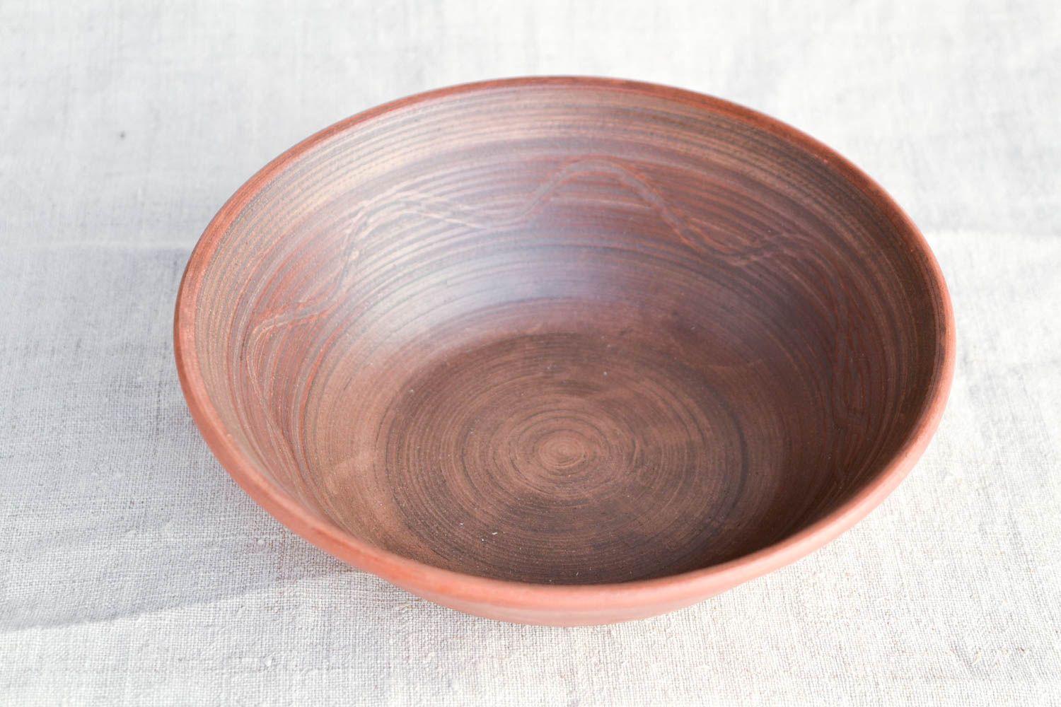 Keramik Teller handgemachte Keramik Teller aus Ton Keramik Geschirr tief foto 4