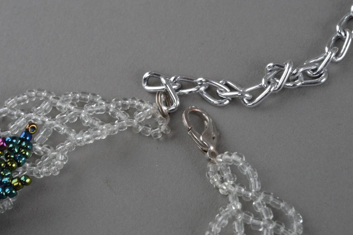 Beaded necklace handmade beautiful accessory flower designer jewelry for women photo 5