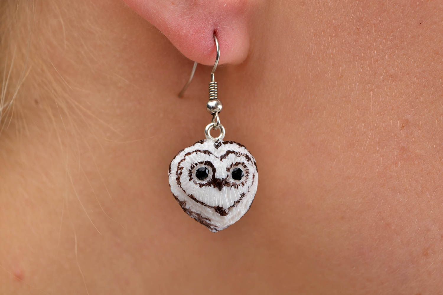 Handmade jewellery polymer clay dangling earrings designer jewelry cool earrings photo 2