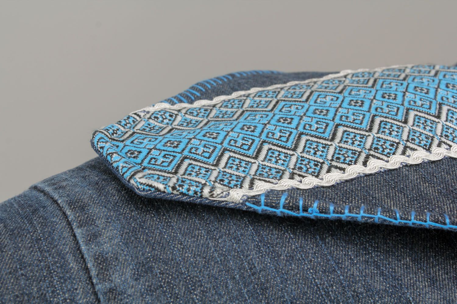 Сумка на плечо из джинсовой ткани Орнамент фото 3