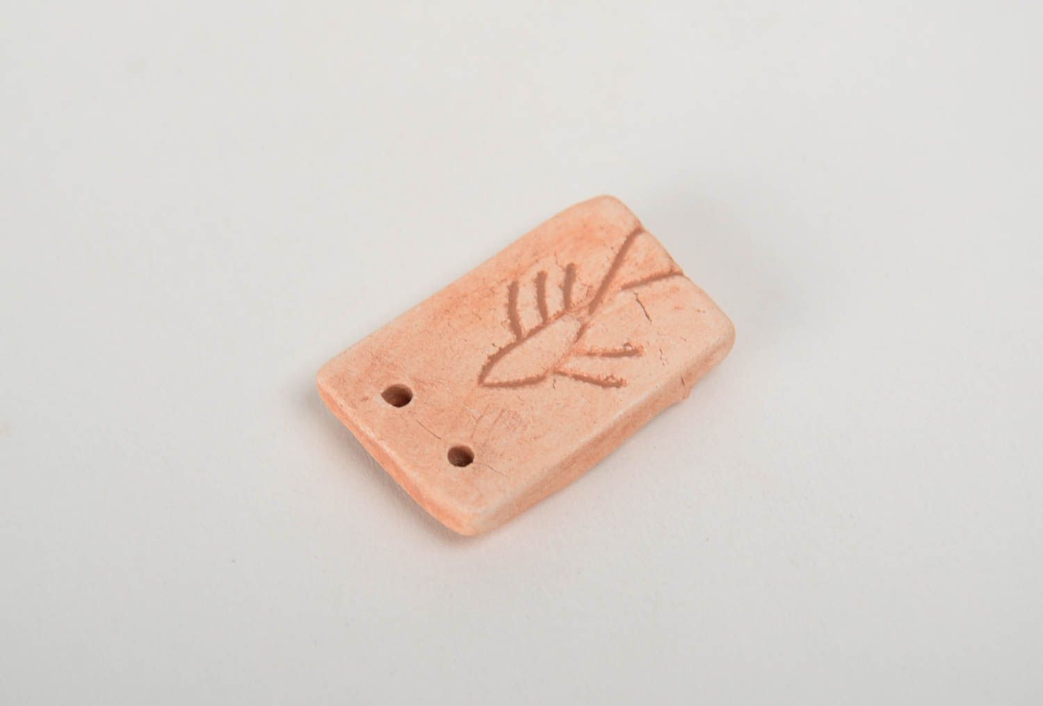 Unusual handmade designer clay blank pendant DIY jewelry making materials photo 3