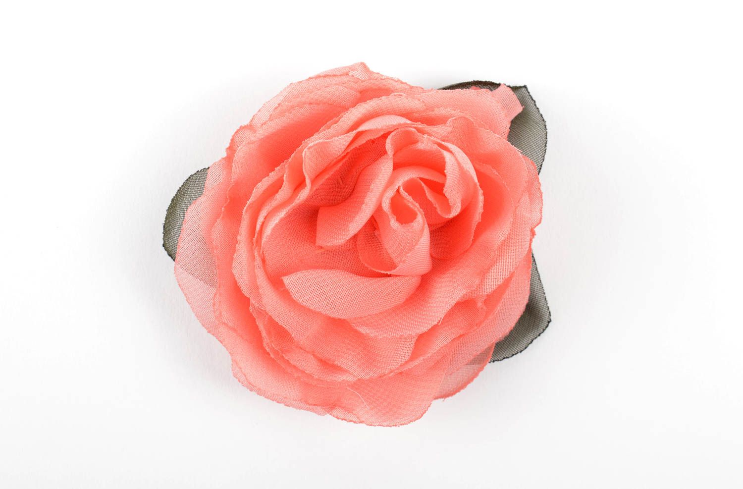 Яркое украшение ручной работы заколка с цветком аксессуар для волос Роза фото 4