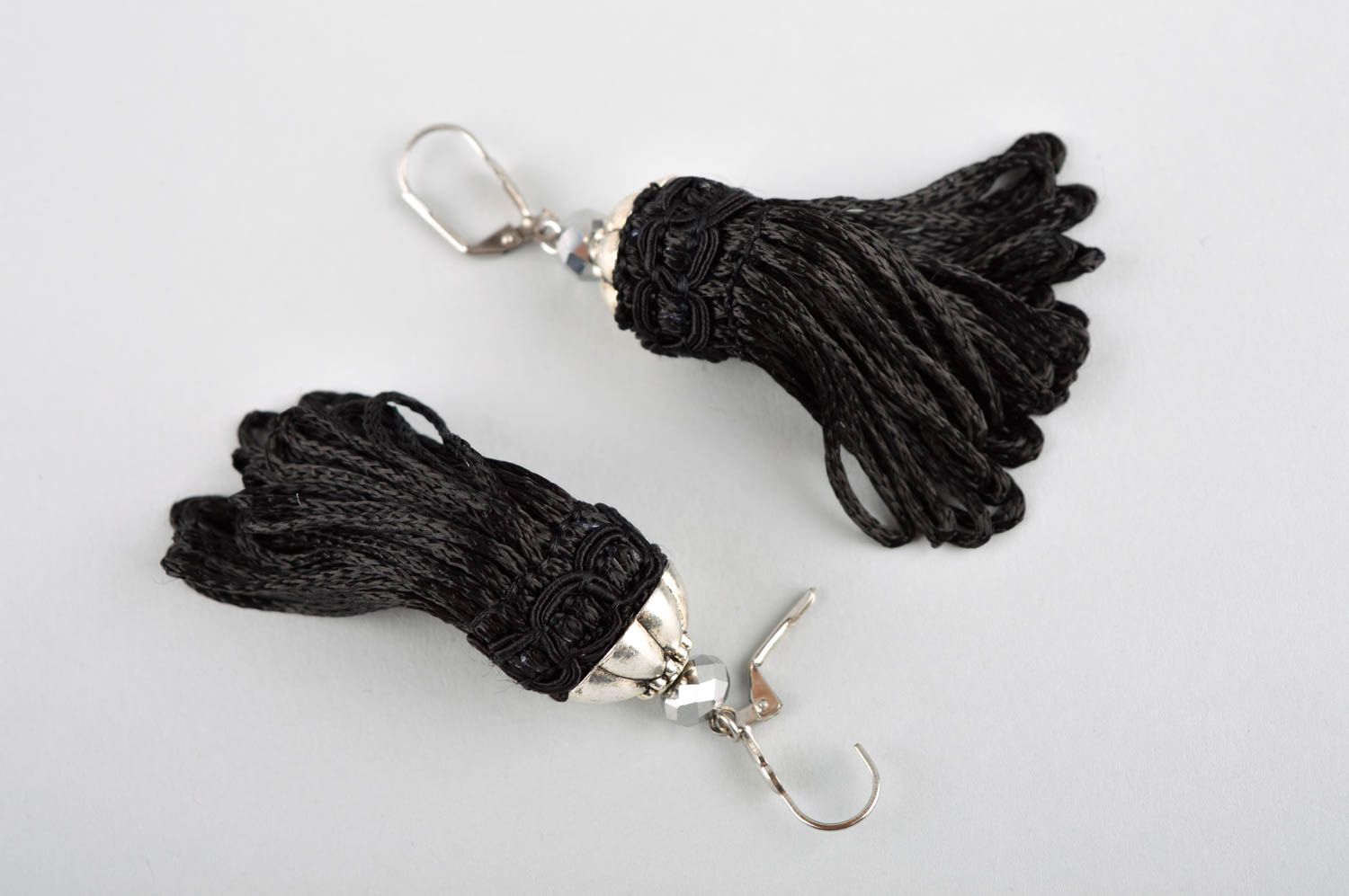 Handmade jewelry tassel earrings designer accessories long earrings gift for her photo 5