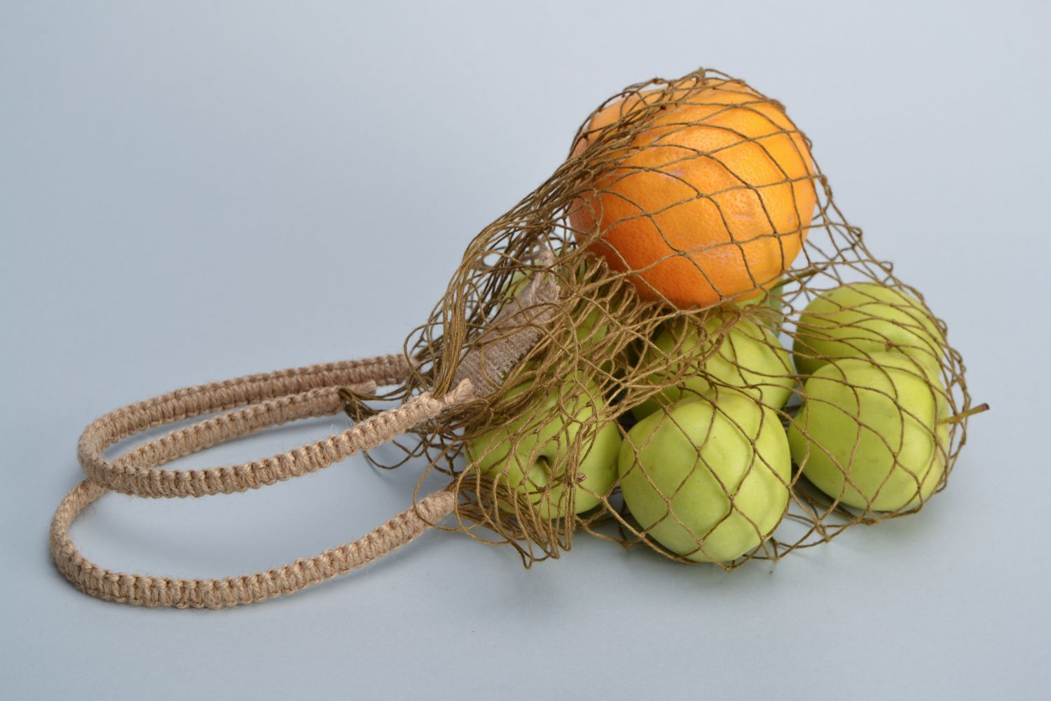 Linen string market bag photo 1