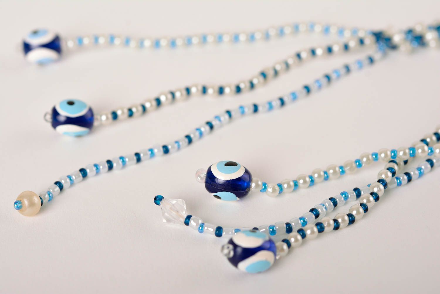 Lariat Halskette handmade Collier aus Glasperlen lange Damen Halskette für Damen foto 4