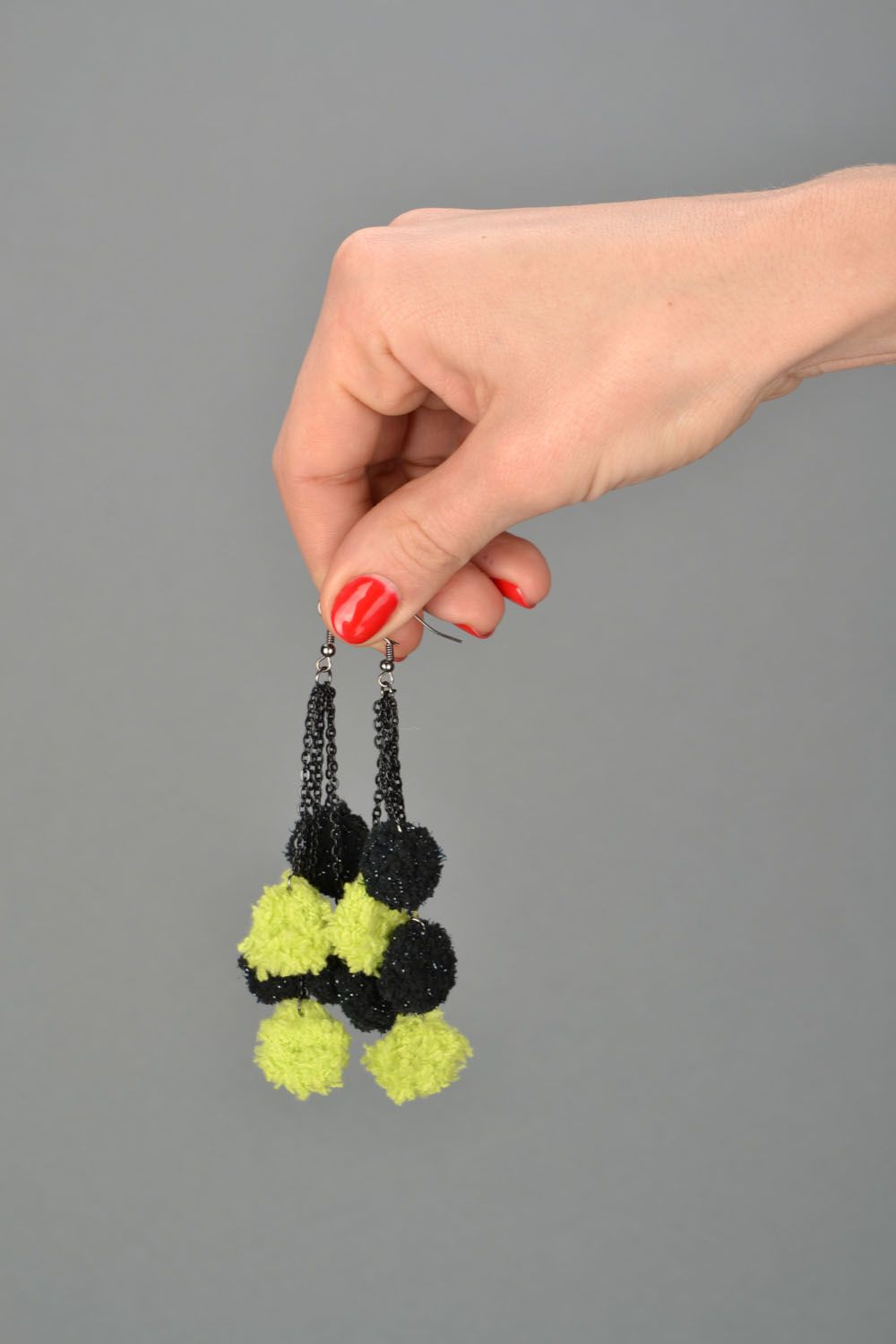 Crochet earrings Balls photo 2
