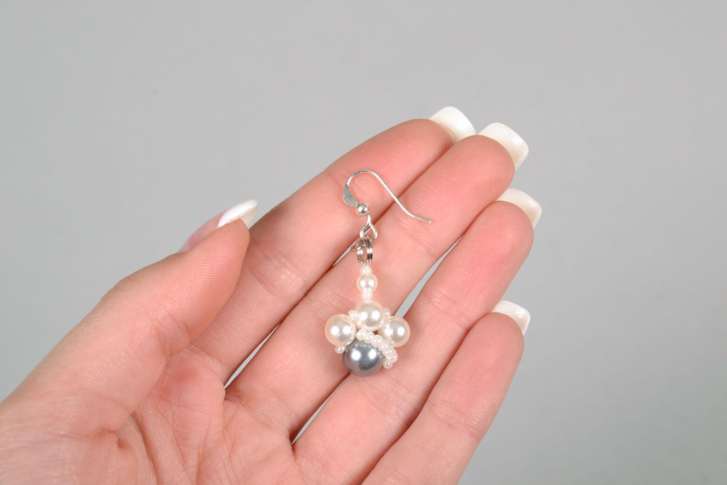 Beaded earrings with charms photo 4