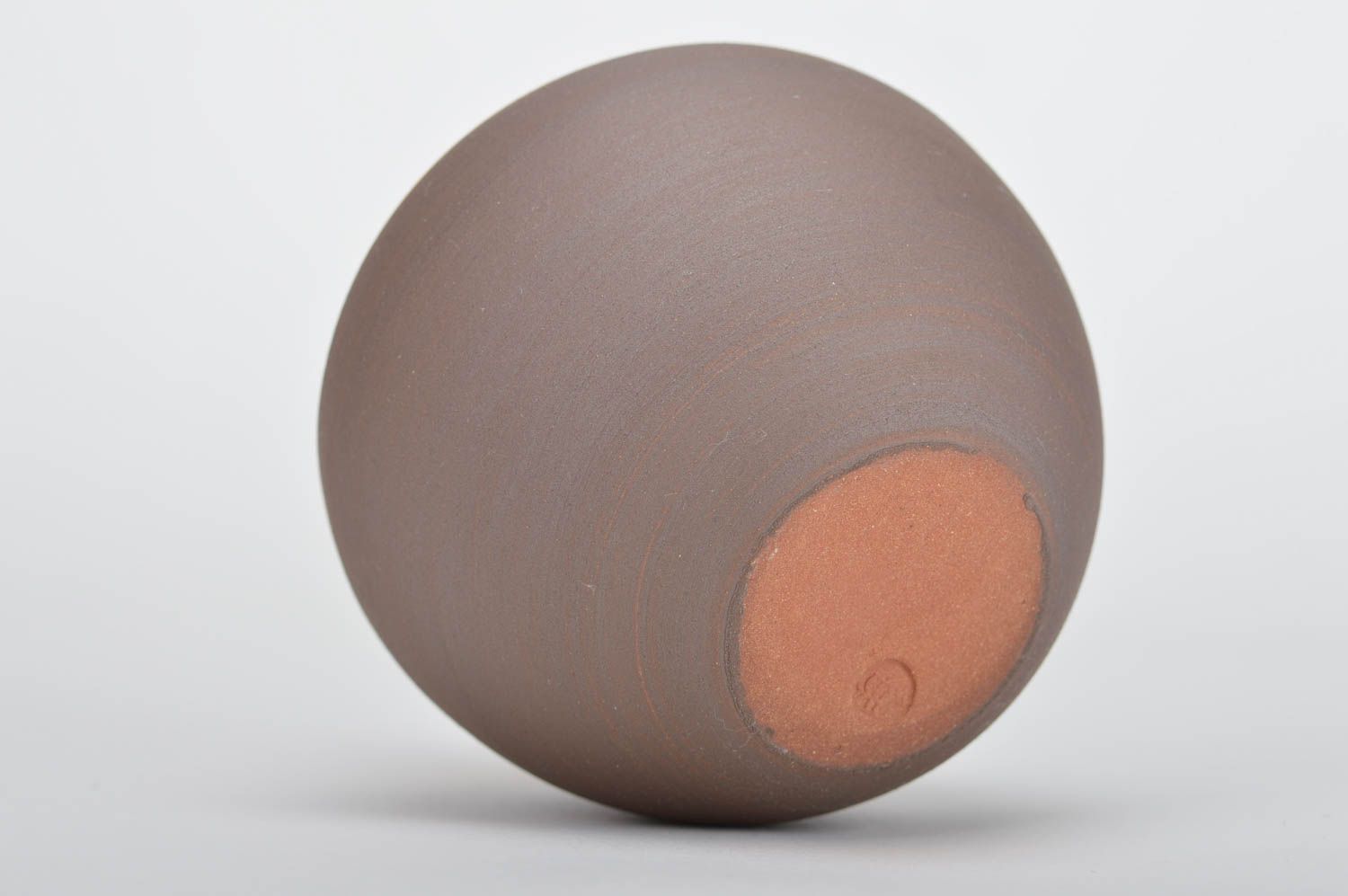 Handmade 5 inches round shape olive color ceramic handmade shape 0,78 lb photo 5