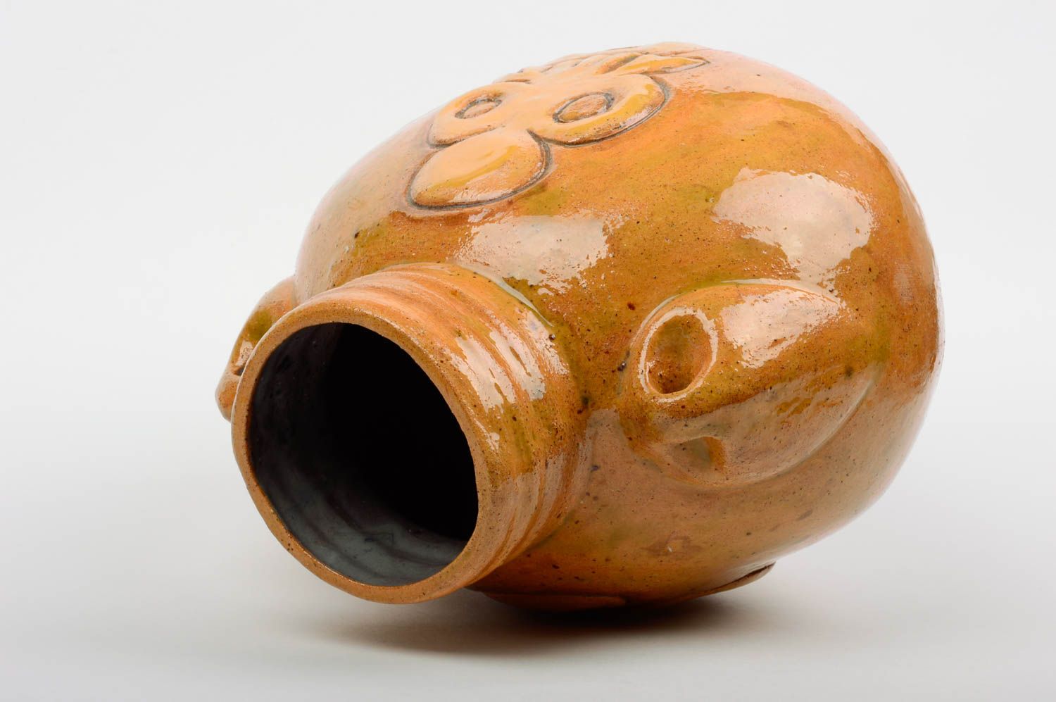 10 inches handmade ceramic art style pitcher vase 2,7 lb photo 5