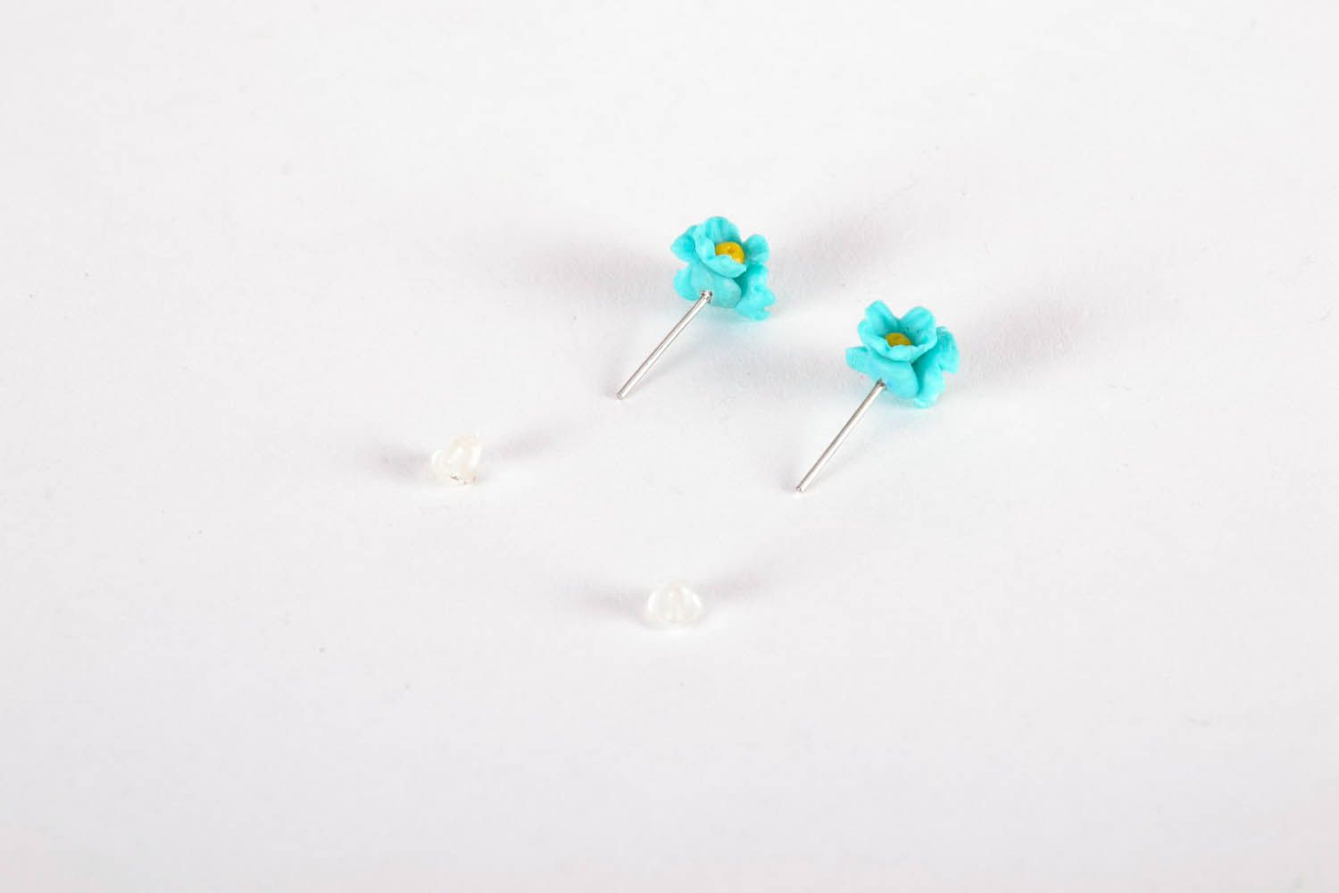 Stud Earrings Made of Polymer Clay photo 2