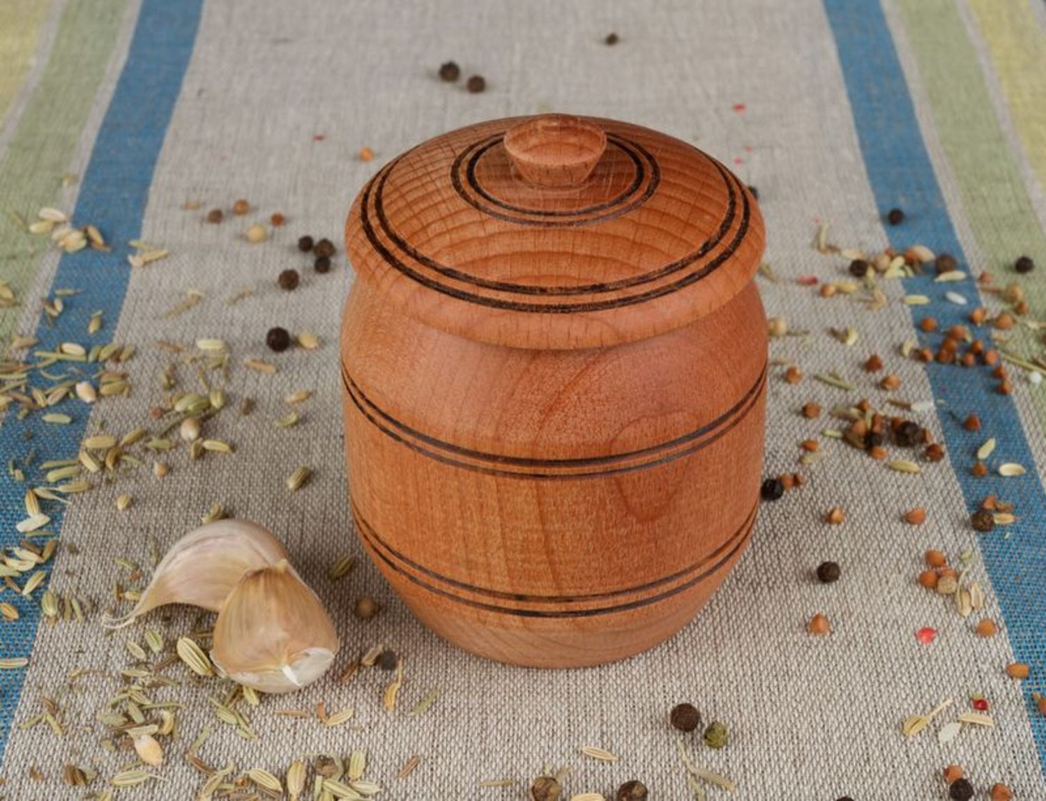 Wooden salt pot-keg photo 1