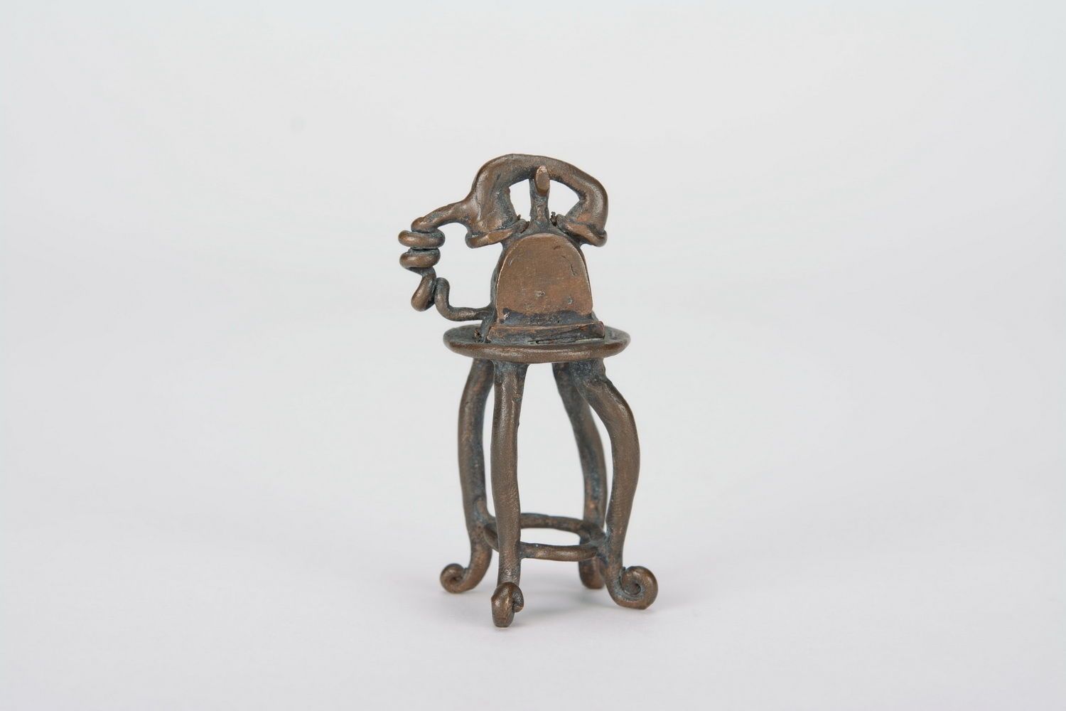 Estatueta de bronze Telephone foto 2