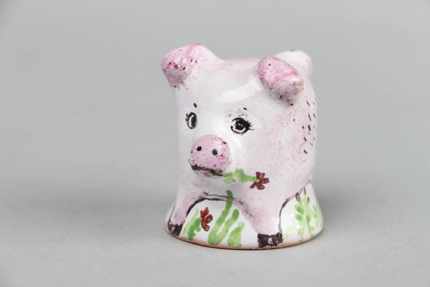 Petite figurine cochon faite main photo 1