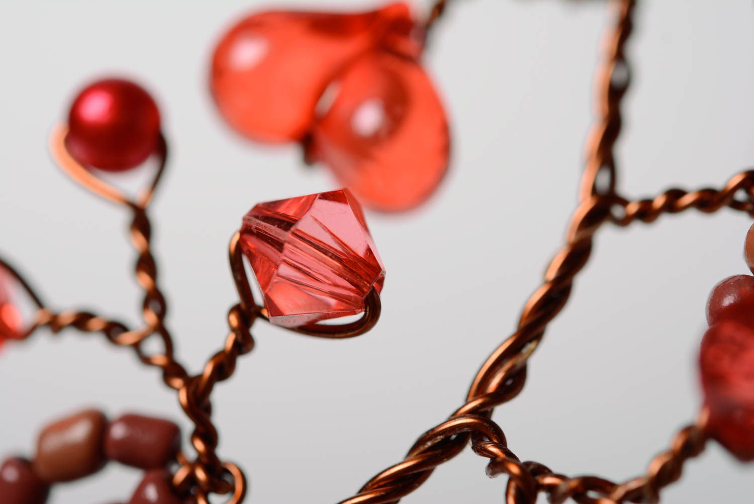 Beautiful handmade designer beaded copper wire tiara women's hair accessory photo 4