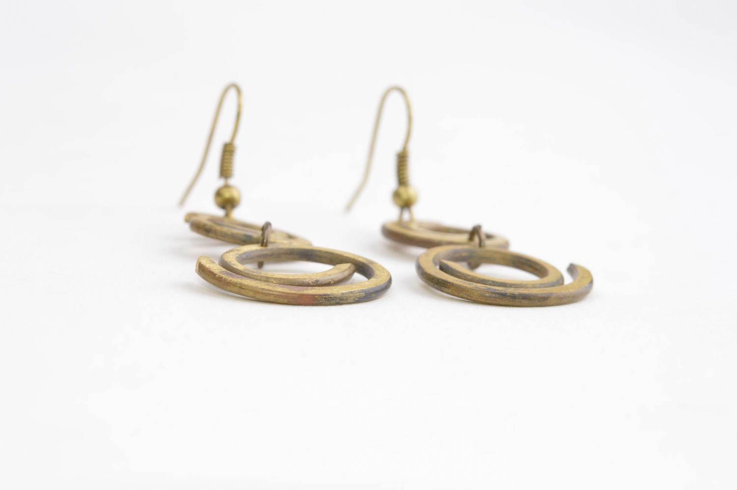 Unusual handmade metal earrings ideas costume jewelry designs gifts for her photo 3