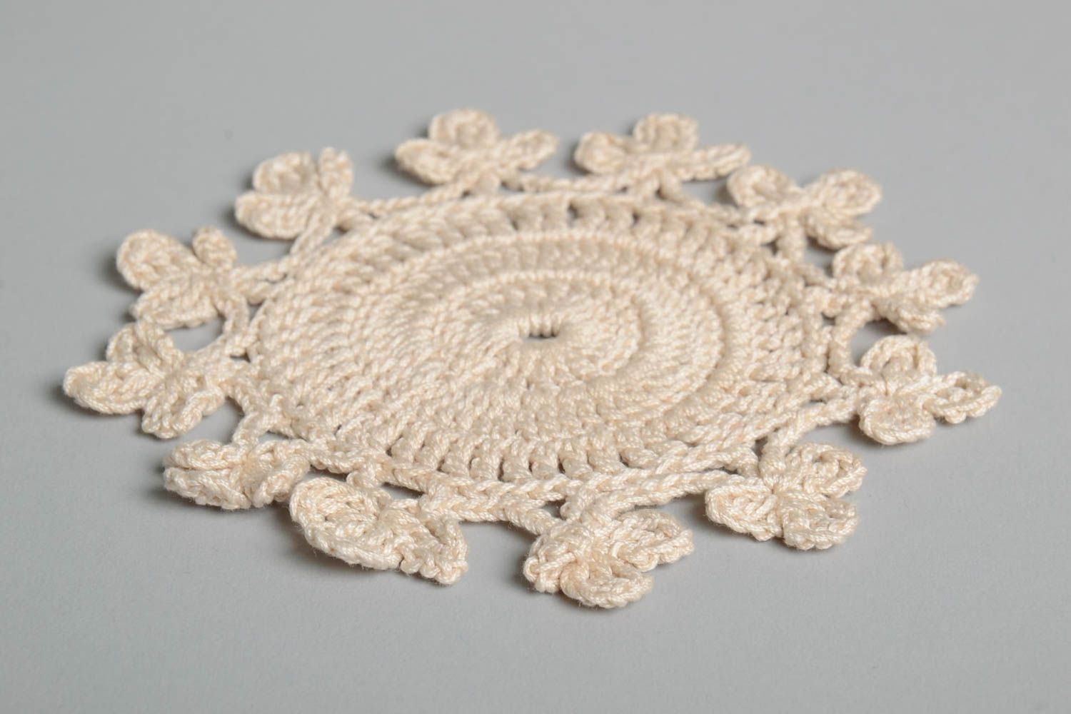 Servilleta crochet hecha a mano textil para el hogar decoración de mesa foto 4