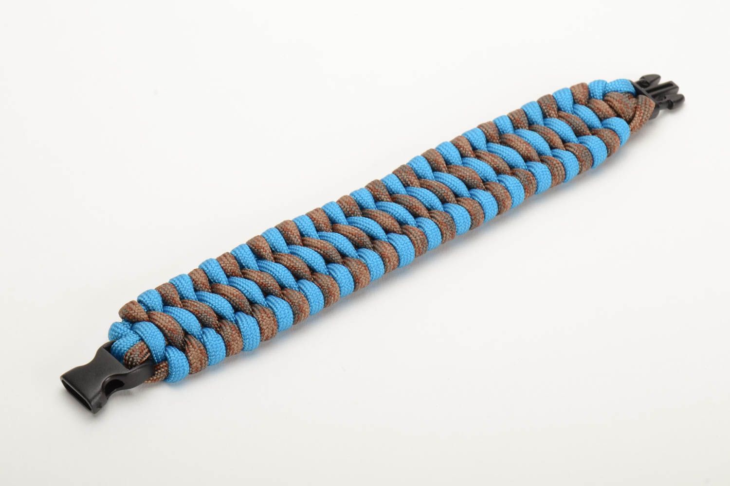 Handgemachtes blau graues Armband aus Paracord Seil mit Schließe ungewöhnlich foto 4