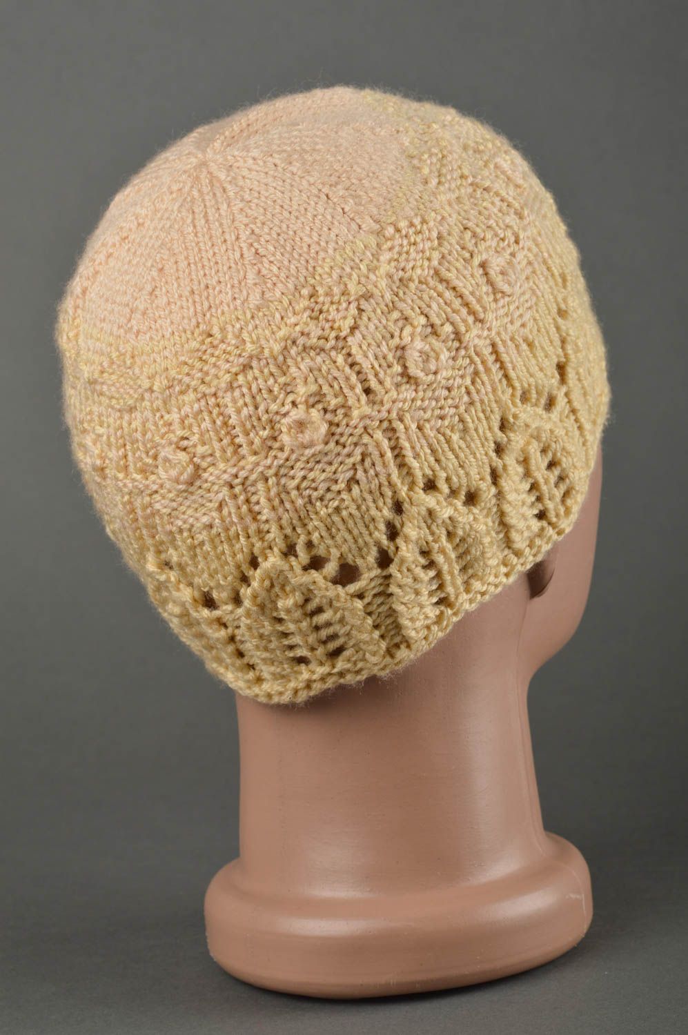 Bonnet au crochet fait main Chapeau tricot laine acrylique Vêtement enfant photo 2