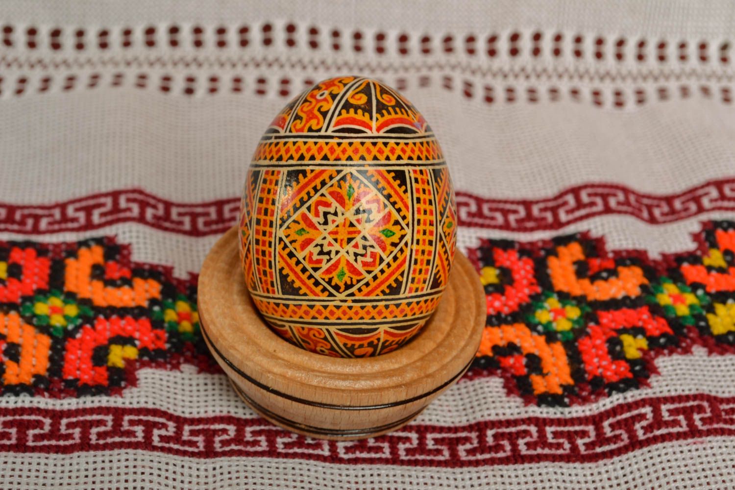 Расписное яйцо в украинском стиле  фото 5