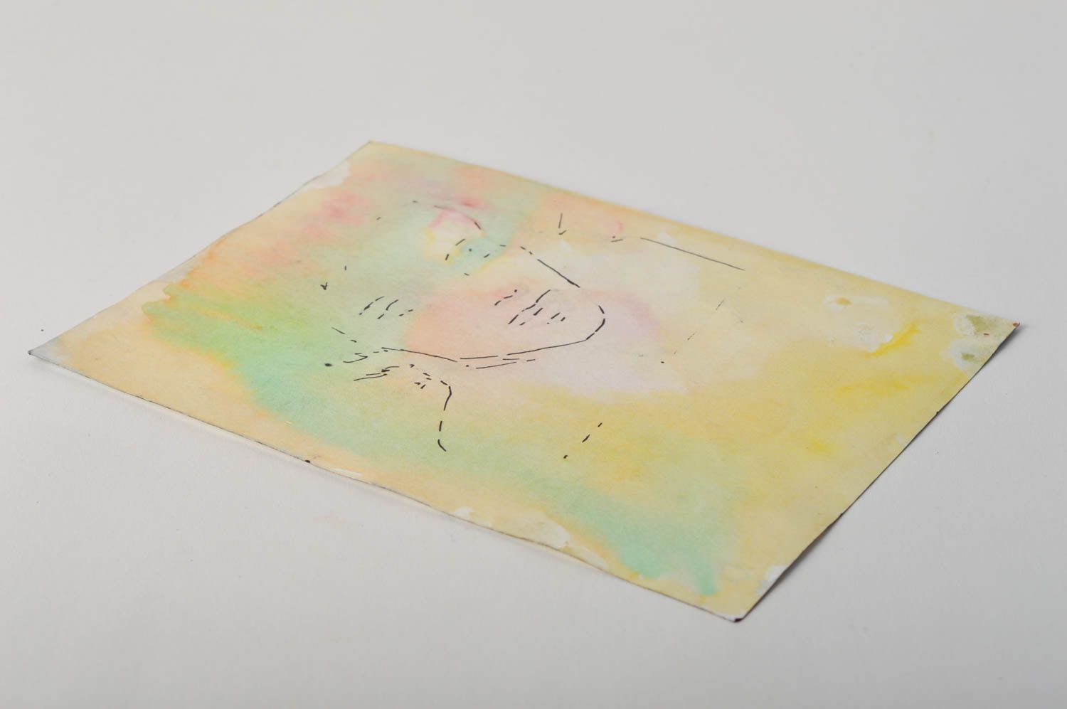 Schöne Grusskarte handmade Grußkarte Papier ungewöhnlich Künstler Papier Karte foto 4