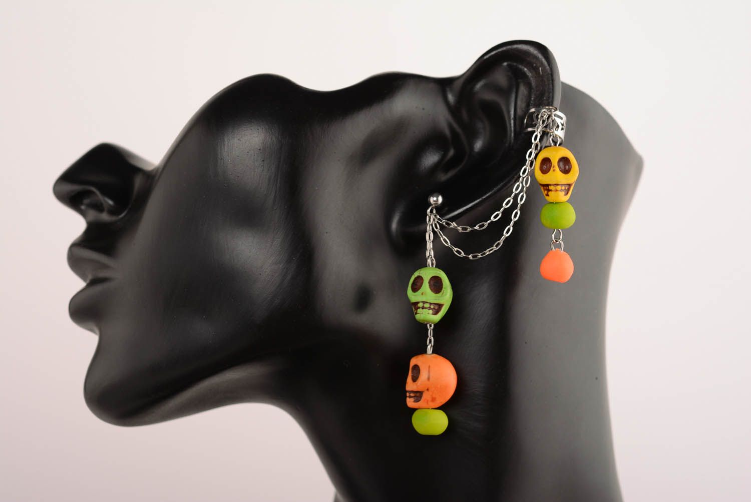 Cuff earrings Skull photo 1