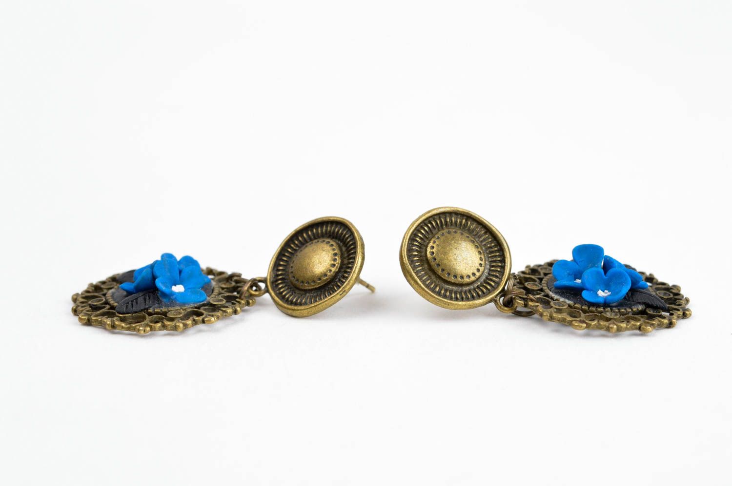 Handmade elegant earrings tender cute jewelry earrings in vintage style photo 2