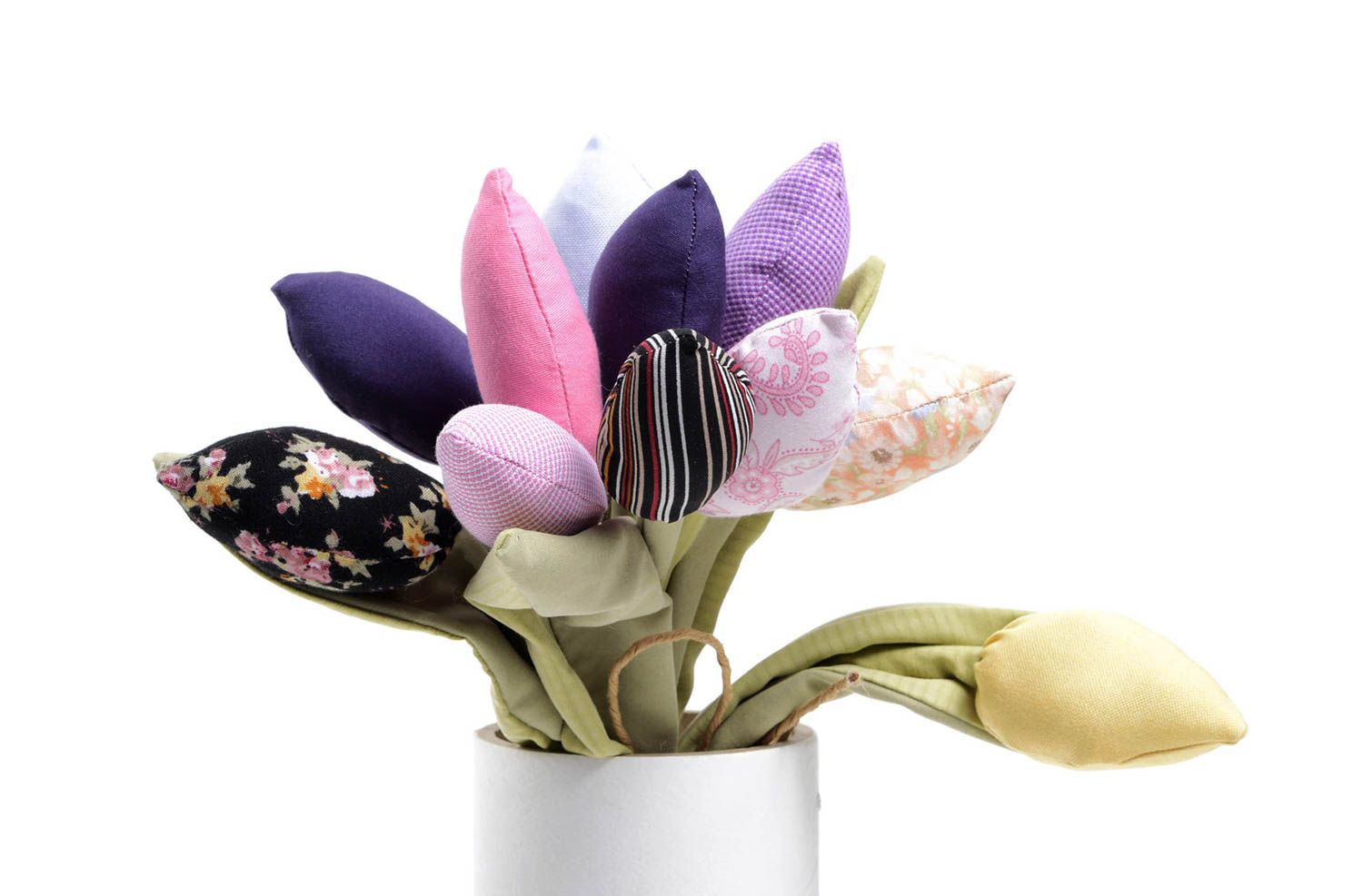Handmade Blumen aus Stoff künstliche Blumen Deko Ideen Haus schöne Dekoration  foto 4