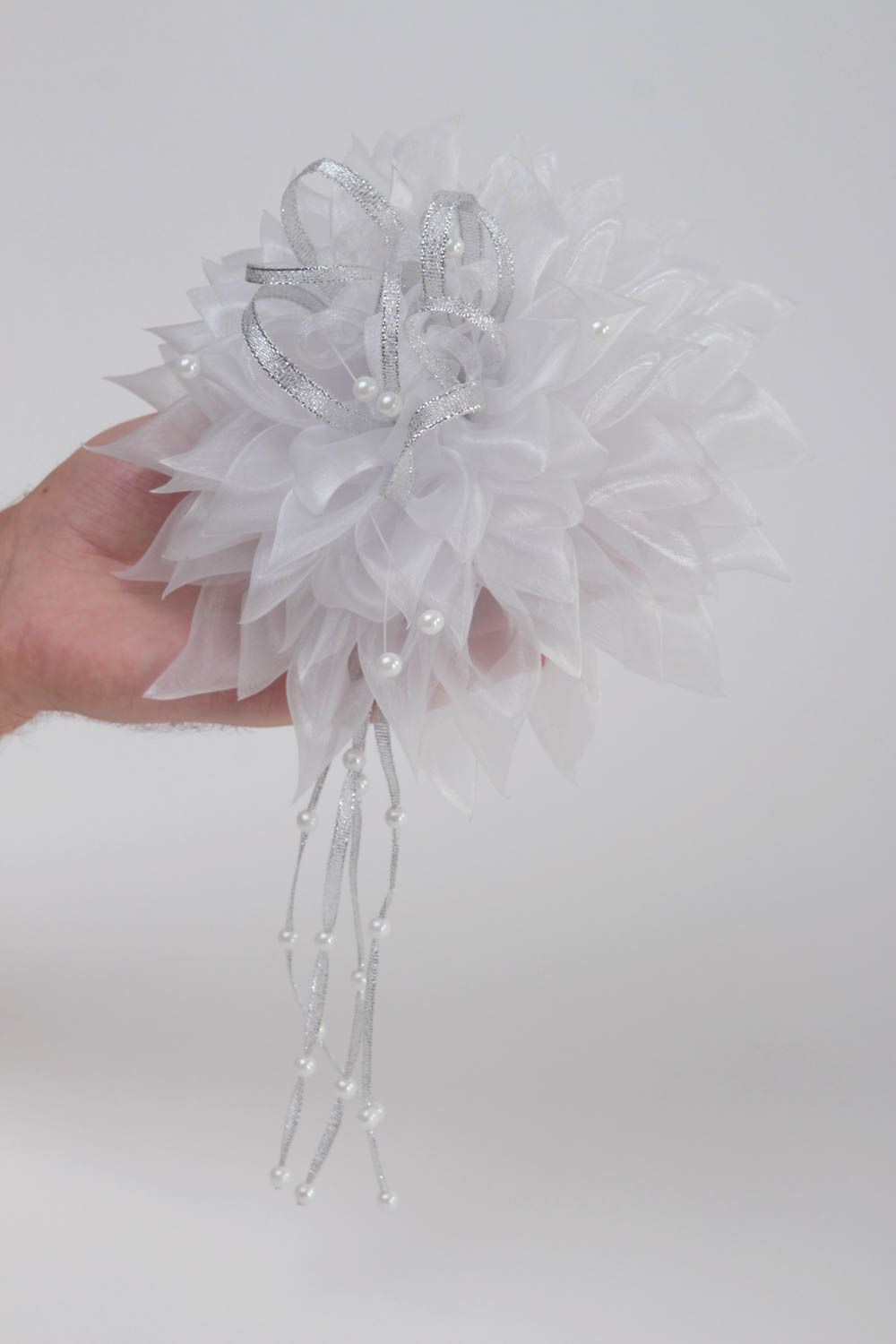 Handmade Haargummi mit Blume Mädchen Haarschmuck Mode Accessoire Geschenk Ideen foto 5