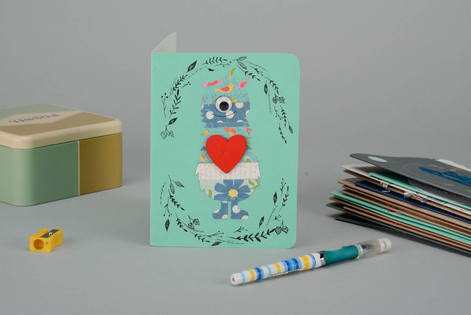 Postcard for Valentine's Day Little Monster photo 1