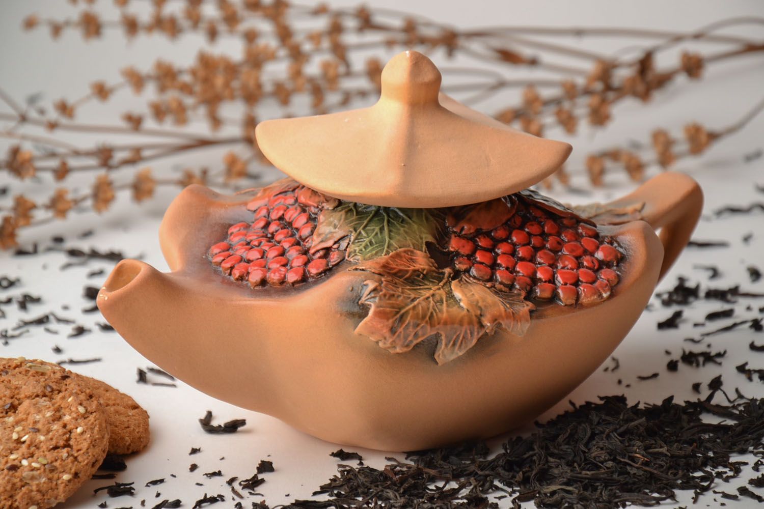 Homemade clay teapot Ethnic photo 1